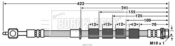 BORG & BECK Тормозной шланг BBH7584